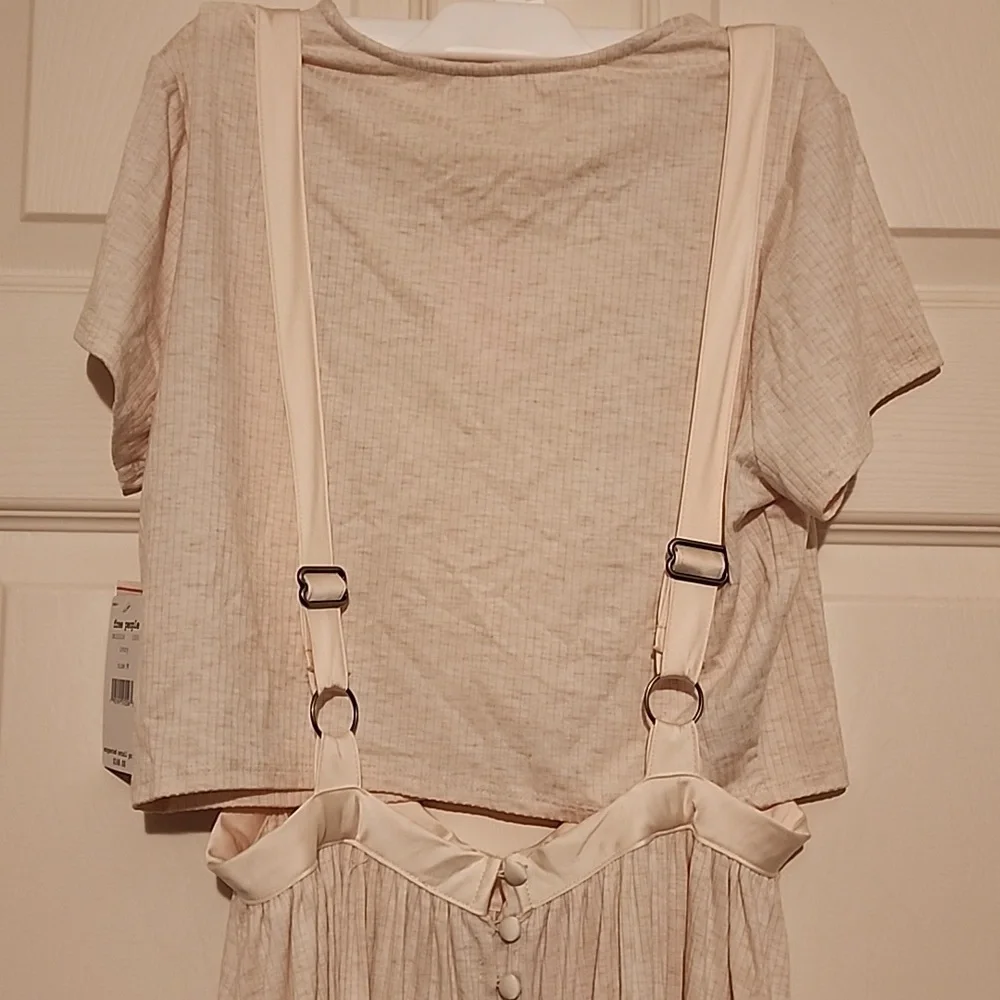 Free People Brookside Two Piece Set NWT Ivory Cream Medium